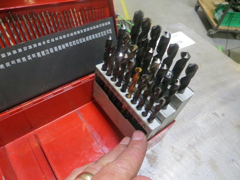 Drill Index w Drills, Fractional And Letters- Auction Item