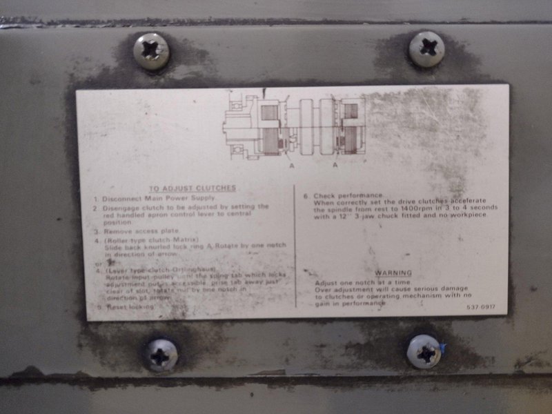 21" x 120" CLAUSING COLCHESTER MODEL #21 ENGINE LATHE 3.5" SPINDLE HOLE: YOBRO #24560