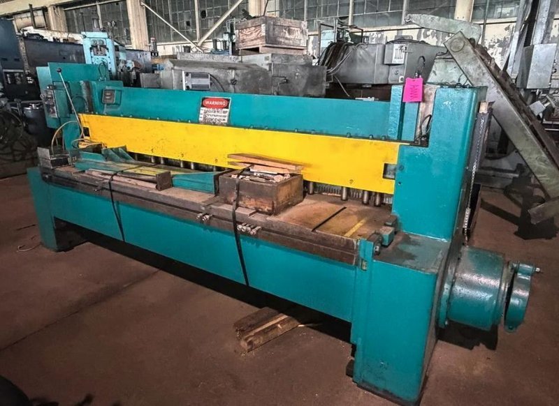 8' X 10 GA NIAGARA #68 SQUARING SHEAR. STOCK # 0758526