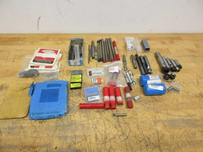 Milling and Lathe Tooling Lot, Brazed Stick Turning Tools, Reamers, HSS and Carbide Endmills, ER20 &amp; 16 Tool Holders, Dovetail Cutters, Slitting Saws- Auction Item