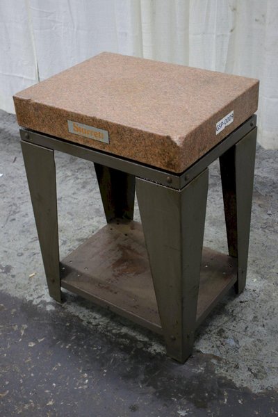 18&quot; X 24&quot; STARRETT PINK GRANITE PLATE ON STAND: STOCK #74829