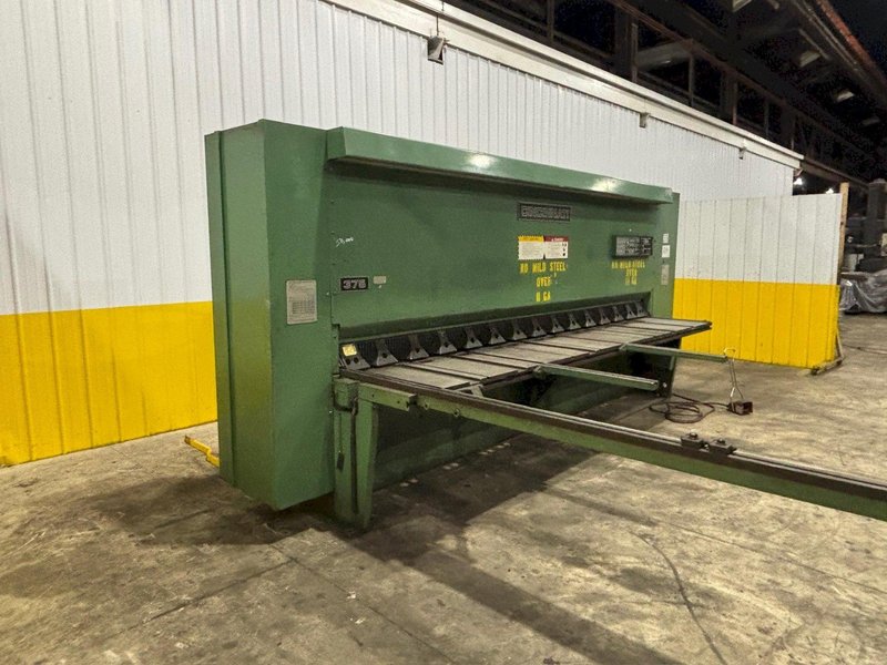 14&#039; X 3/8&quot; CINCINNATI 375 HS POWER SQUARING SHEAR WITH BACK GAUGE; FLOOR STANDING: YOBRO #24238