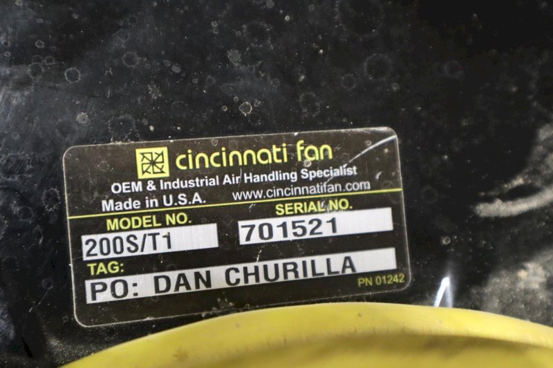 Cincinnati Fan 200S/T1 55 Gal Barrell Dust Collector- Auction Item