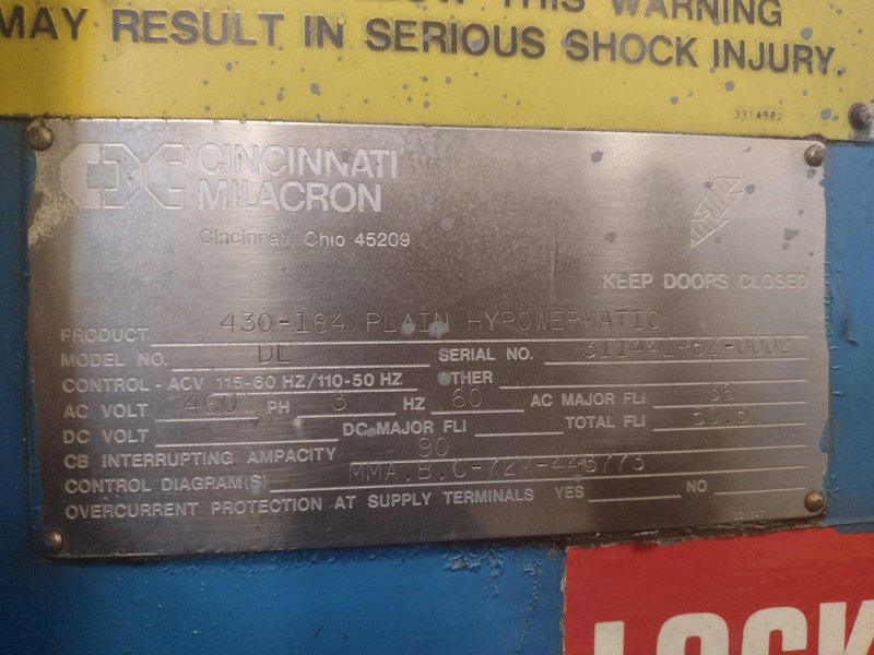 18&quot; X 80&quot; CINCINNATI MODEL #430-184 SIMPLEX HYPOWERMATIC PRODUCTION MILL: STOCK 15043