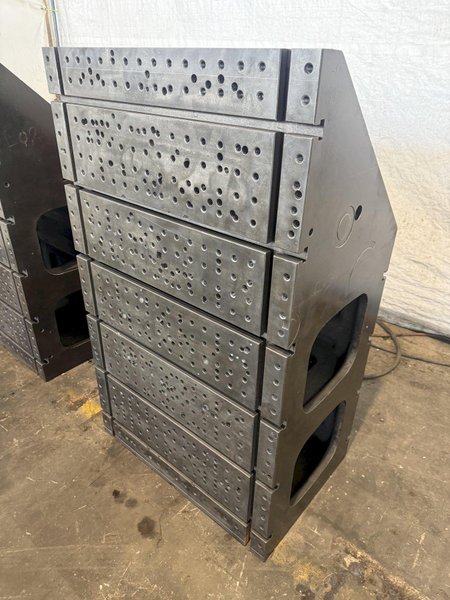 36" WIDE X 60" TALL X 24" DEEP T-SLOTTED ANGLE PLATE SET. STOCK # 0222426