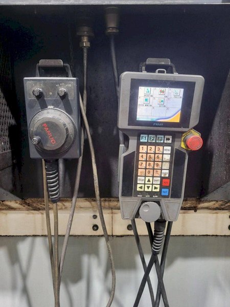 FUJI TNW-35TR 6-AXIS TWIN SPINDLE LIVE TOOL LATHE W/ GANTRY LOADER, 2007- Twin Turrets, 8″ Chucks x2