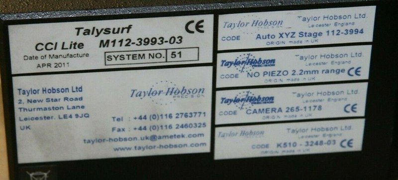 Taylor Hobson Precision Taly Surf CCI Light ( M112-3993-03) - 18055