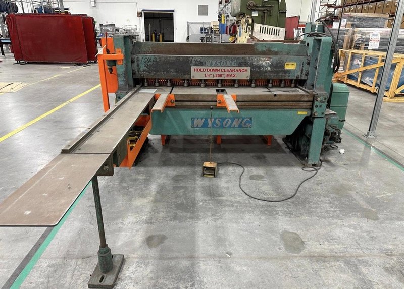 6’ X 10GA WYSONG MODEL 1072 HEAVY DUTY MECHANICAL SQUARING SHEAR