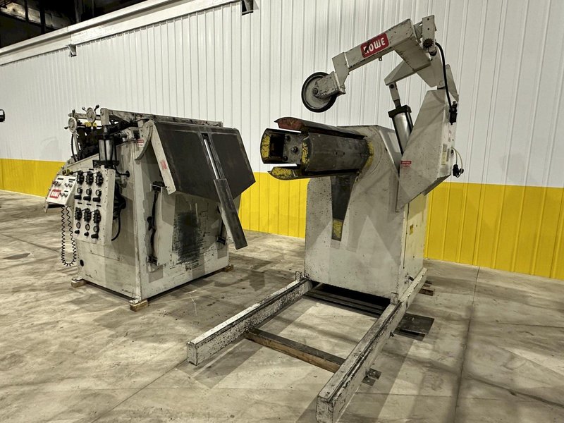 10,000 LB X 40&quot; X .105&quot; ROWE COIL REEL &amp; STRAIGHTENER FEED LINE: STOCK# 3887