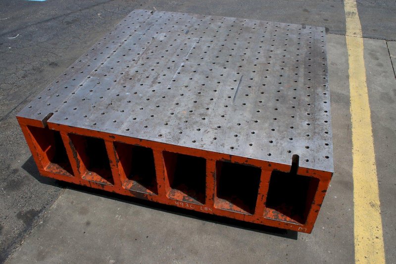 53-1/2" X 54" X 16" DRILLED &amp; TAPPED PLATE: STOCK #76524