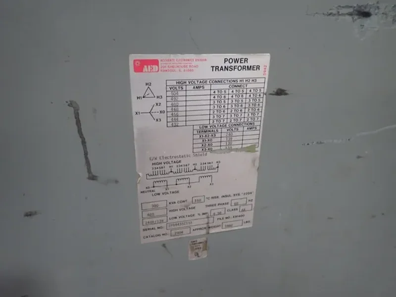 AED 300 KVA TRANSFORMER   -  7904