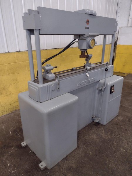 12 TON ANDERSON MODEL #HP0167 HYDRAULIC STRAIGHTENING PRESS: STOCK 17379
