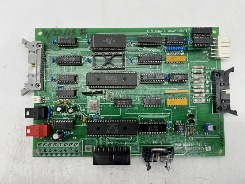 PCB 826827 REV C CINCINNATI INC ASSY 826828 REV E STOCK #15834