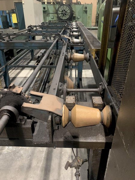 50,000 LBS x 38&#039; VAUGHN DOUBLE PULL/ SINGLE CHAIN DRAW BENCH: STOCK #13578