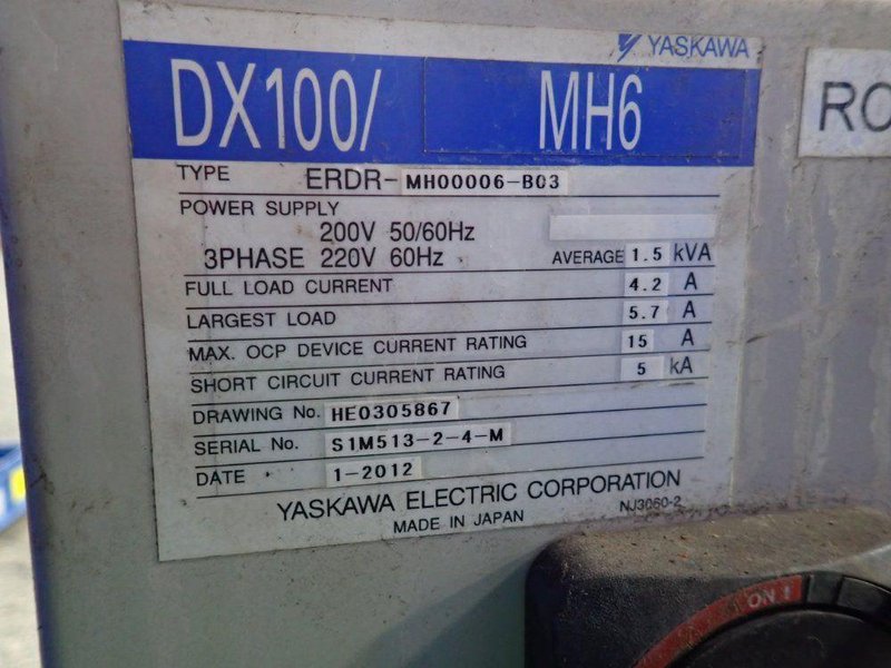 YASKAWA MOTOMAN ROBOT  -  MOTOMAN-MH6