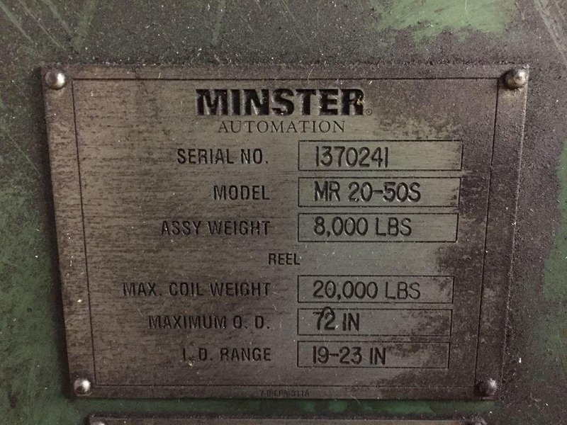 20,000 LB x 50" x .040" Minster Servo Feed Line