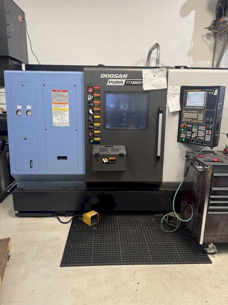 Doosan Puma TT1800SY Multi Axis CNC Lathe, 2016 – Bar Feeder, Sub Spindle, Twin Turret, Live Tooling