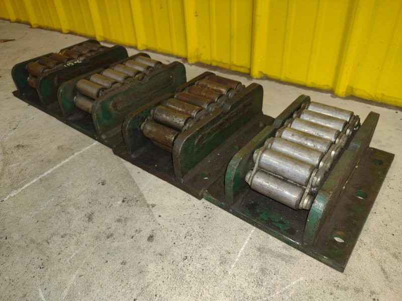 (4) 15 TON HILLMAN ROLLER TYPE MODEL #15-0T NARROW MACHINE SKATES: STOCK #23002