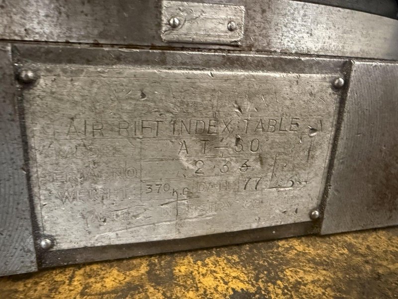 24" X 24"  DEVLIEG AIR LIFT ROTARY TABLE. STOCK # 0220926