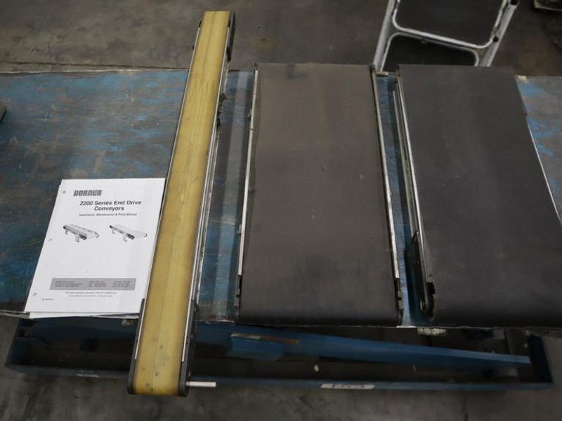 (3) Dorner Belt Conveyors, Several Gast Pneumatic Drives- Auction Item