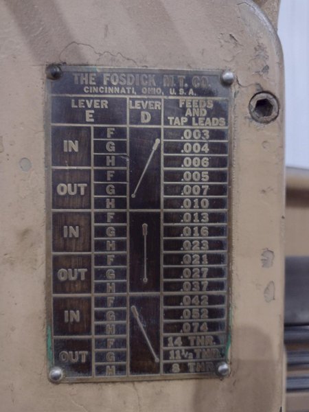 5&#039; x 15&quot; FOSDICK MODEL ECONOMAX RADIAL ARM DRILL: STOCK #21792