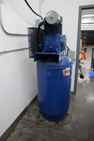 Quincy QT-7.5 Air Compressor, 7.5 HP, 80 Gallon Vertical Air Tank- Auction Item