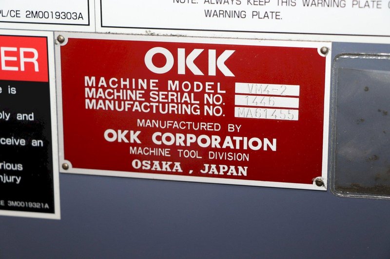 OKK MODEL #VM4-2 II VERTICAL MACHINING CENTER NEOMATIC 635 CONTROL: YOBRO #26186