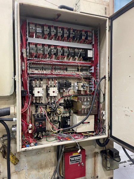 150 ton Komatsu Model OBS 150-2 Used Single Point Mechanical Metal Stamping Gap Frame Press For Sale, Year 1984