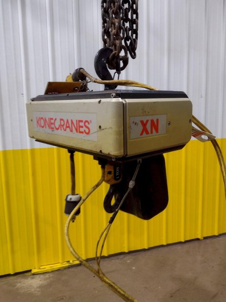 1 TON KONE MODEL @XN10100015P16S1C KONECRANES ELECTRIC CHAIN HOIST: STOCK 18707