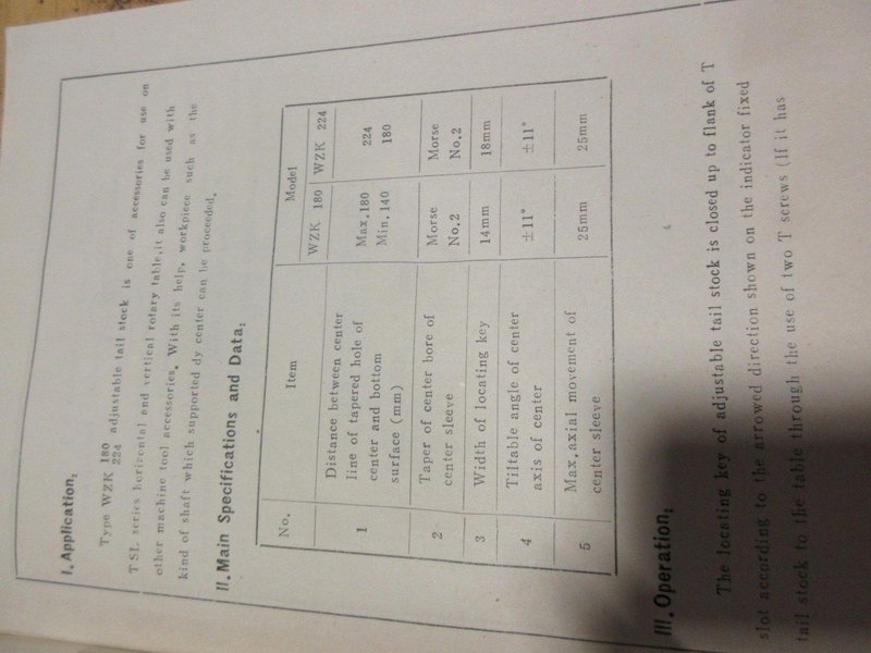 Adjustable Tail Stock, Height Approx 5-8&quot; Center- Auction Item