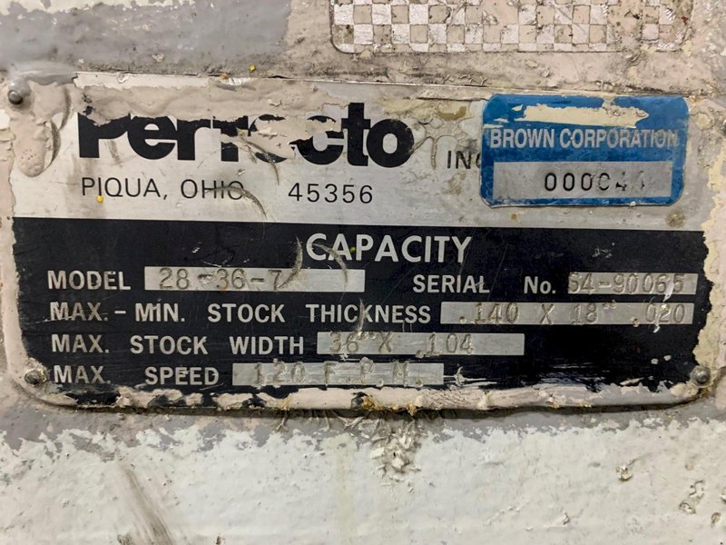 Perfecto Coil Feed Line 30,000 Lbs. x 36" Wide