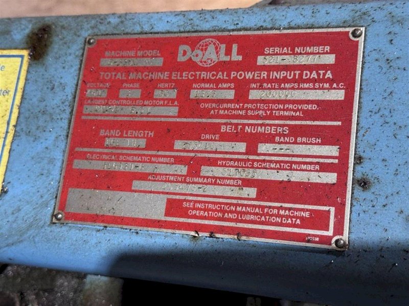13&quot; X 13&quot; DOALL C-3300NC AUTOMATIC HORIZONTAL BANDSAW: YOBRO #24442