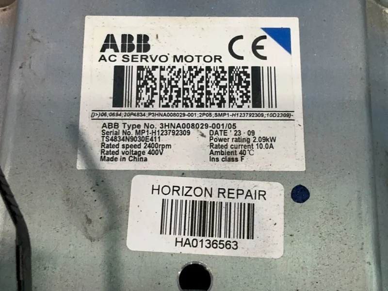 ABB AC SERVO MOTOR  -  3HNA008029-001 / TS4834N9030E411