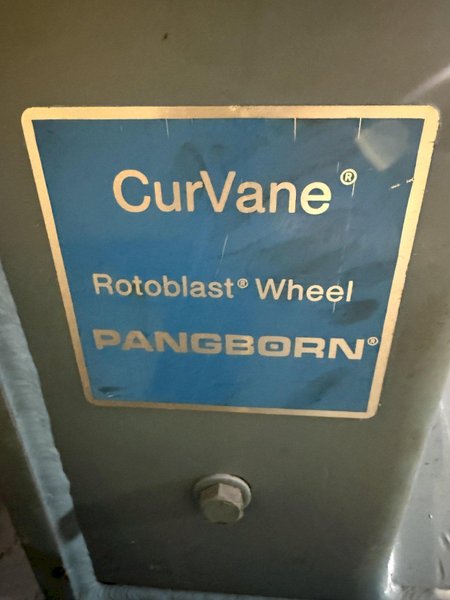 72” PANGBORN MODEL #6LK-7 ROTARY TABLE SHOT BLAST MACHINE, ONLY 962 HOURS: YOBRO #25200