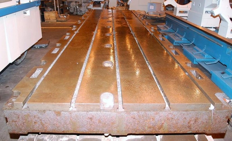Floor Plate, T-Slotted, 60&quot; x 218&quot; x 10&quot; Cast Iron