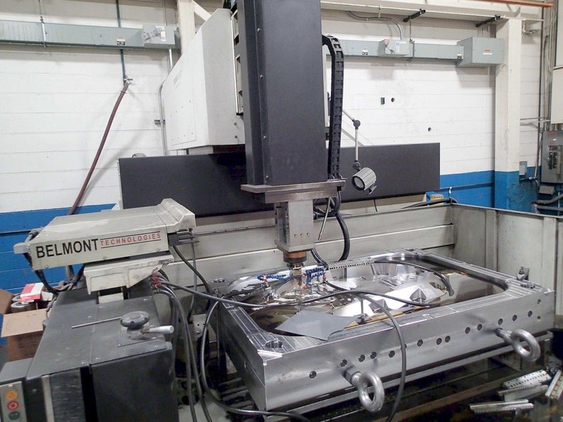 Belmont MX-166W CNC Sinker EDM, 2014 – 200 Amp, 8 ATC, 51″ x 28″ Table, C-Axis