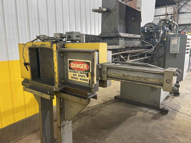 12&quot; X 12&quot; LOGEMANN MODEL #1212 HYDRAULIC SCRAP METAL BALER / BRIQUETTER: STOCK #11504