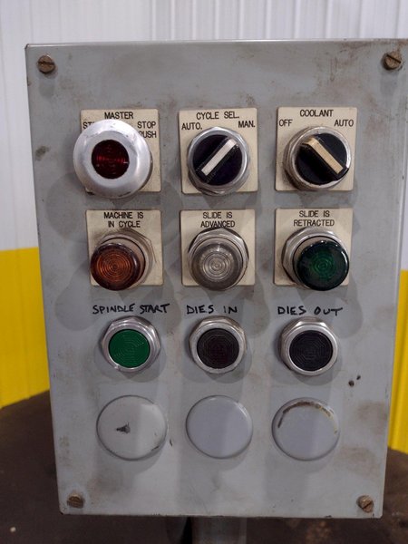 1980 KBC LIAN FENG MODEL #LF-40 2 DIE THREAD ROLLER IN-FEED &amp; THRU-FEED: STOCK #19141