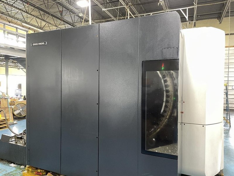 DMG Mori NHX5000 CNC Horizontal Machining Center with Pallet Changer, High Pressure Thru-Spindle Coolant, 60 Station Tool Changer,  15,000 RPM Spindle