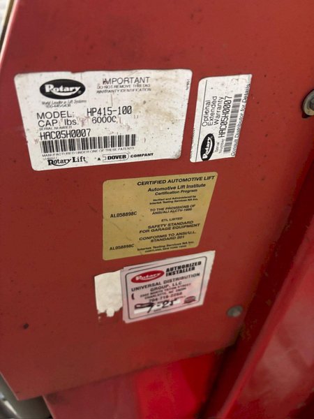 (4) 15,000 LBS ROTARY MODEL #HP415-100 HEAVY DUTY MOBILE COLUMN LIFT JACKS: YOBRO #24468