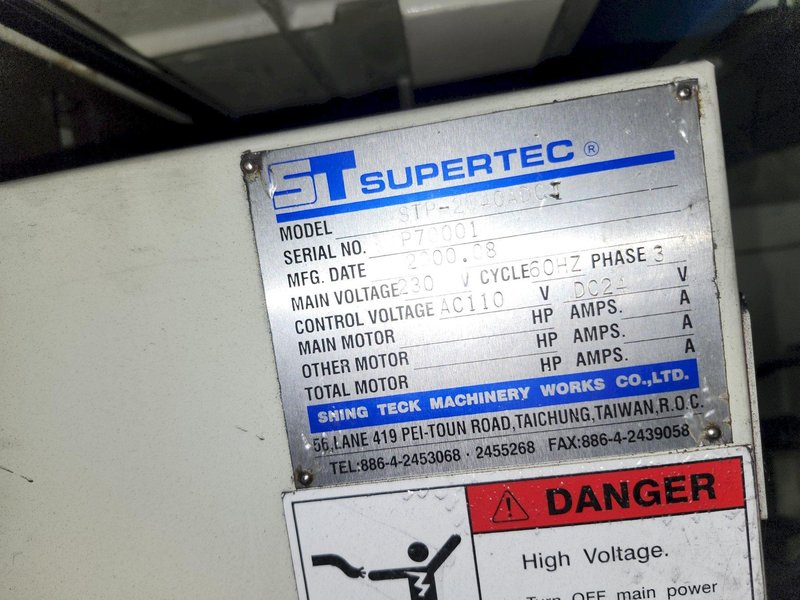 Supertec STP-2040ADC II NC Surface Grinder, 20 x 40 Travels, Chuck: 20" x 40" vacuum, Wheel Size: 14 x 2, HP:7.5,  New 2000