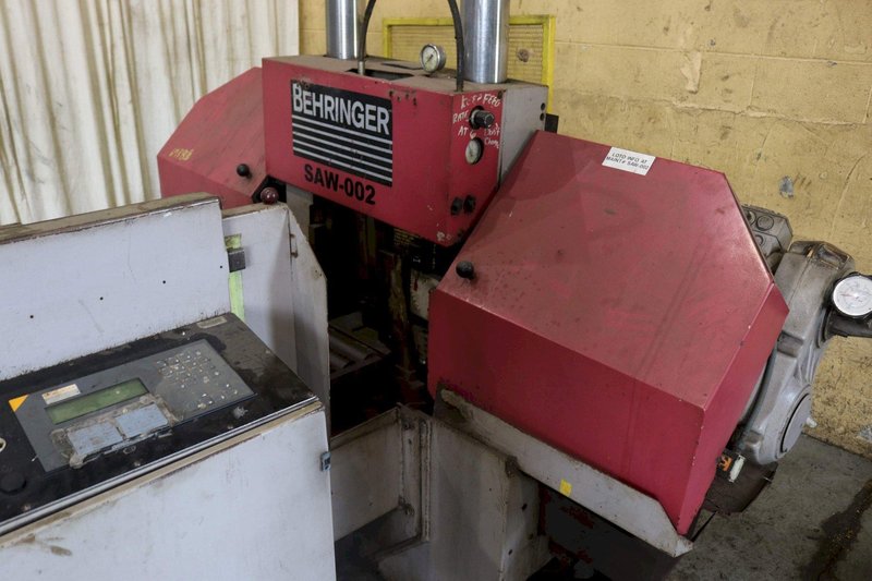 11.8' X 11.8' BEHRINGER 2 POST HORIZONTAL BAND SAW: STOCK #69883