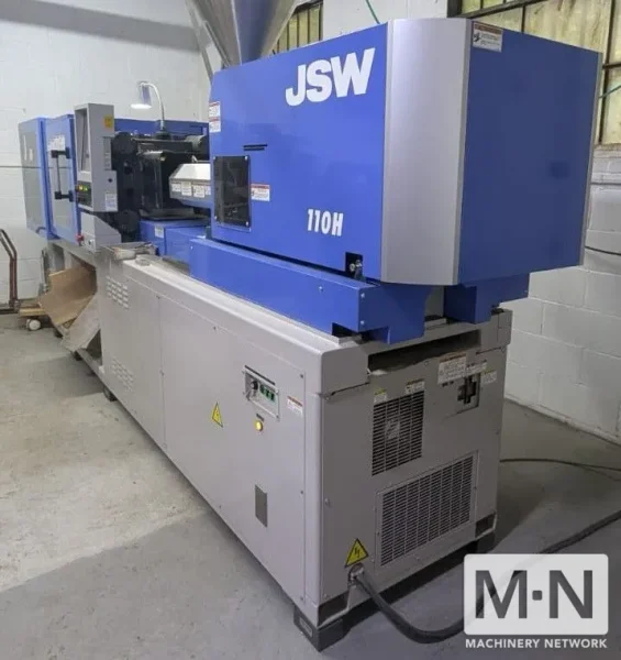 85 TON 4.8 OZ JSW MODEL J85AD-110H ELECTRIC INJECTION MOLDING MACHINE MFG 2015 WITH LOW HOURS