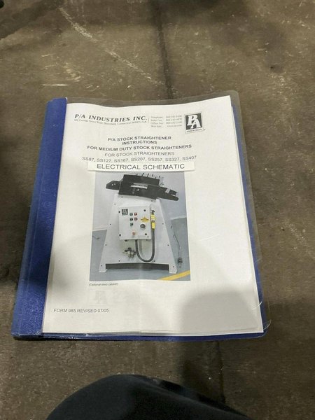 12" X .125" PA INDUSTRIES MODEL #SS127 MOTORIZED 7 ROLL COIL STRIP STRAIGHTENER : YOBRO #25104