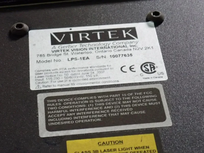 VIRTEK 50" X 50" LASER QC  -  LPS-1EA