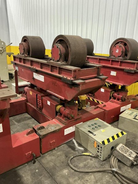300 TON X 120" DIAMETER WELDWIRE MODEL #CAS-150 TRACK MOUNTED POWERED TANK TURNING ROLLS, 1 DRIVE &amp; 3 IDLERS: YOBRO #25736