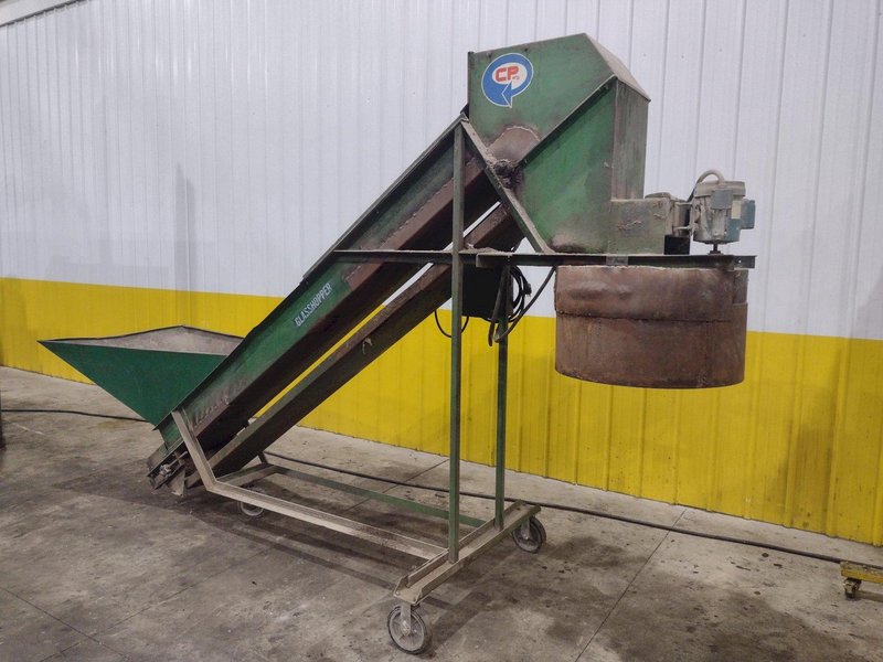 96&quot; CP MFG MODEL #GC-100 PORTABLE INCLINED CONVEYOR &amp; GLASS CRUSHER: YOBRO #24416