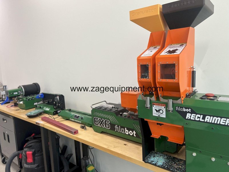 Filabot Used EX6 Extruder Setup; Extruder, Airpath, Spooler, Winder, Pelletizer, Reclaimer, Yr. 2020