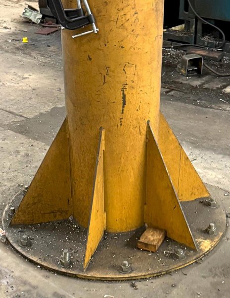 2 Ton CONTRX Jib Crane A41414, Floor Mount, 360 Degrees, 14' Under, 14' Span