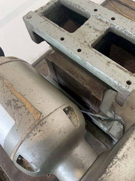 8" X 5 HP DOUBLE END PEDESTAL GRINDER. STOCK # 0680324